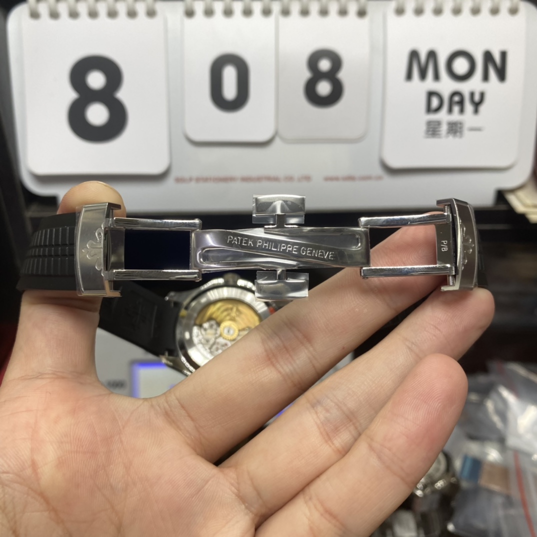 Patek Philippe Aquanaut Travel Time series 5164A-001, GMT Dual Time Function, 40.8mm Size.