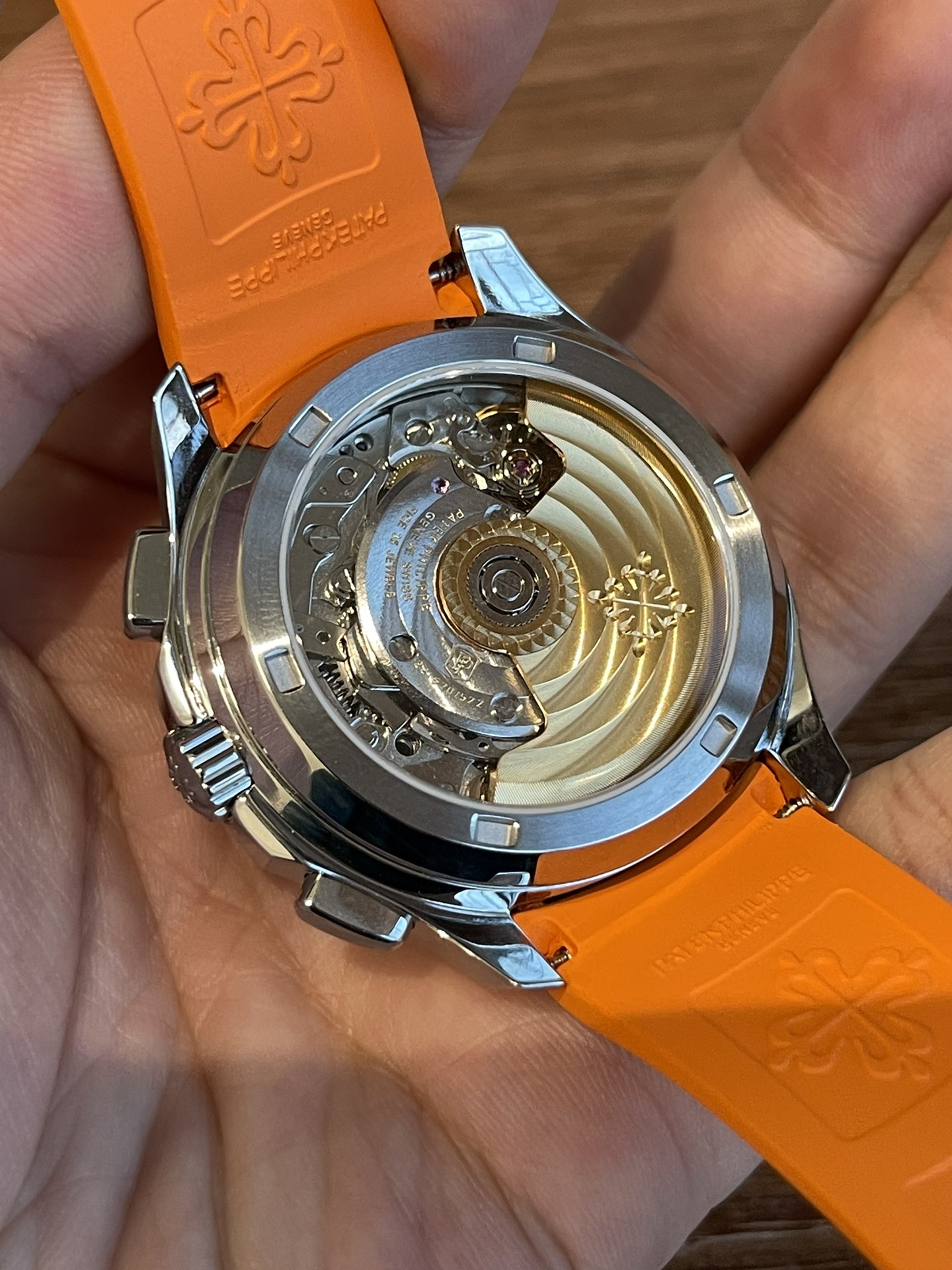 Patek Philippe Aquanaut Series 5968A-001, Brown Dial Dial, 42.2mm size.