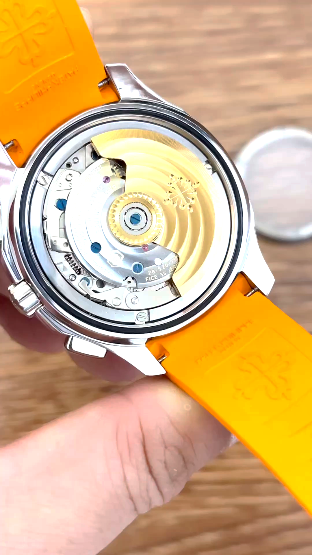 Patek Philippe Aquanaut Series 5968A-001, Brown Dial Dial, 42.2mm size.