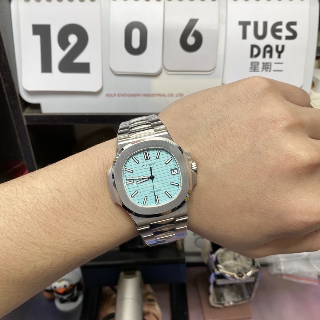 Patek Philippe Nautilus series 57111A-018, Tiffany Blue Dial, 40mm Size.
