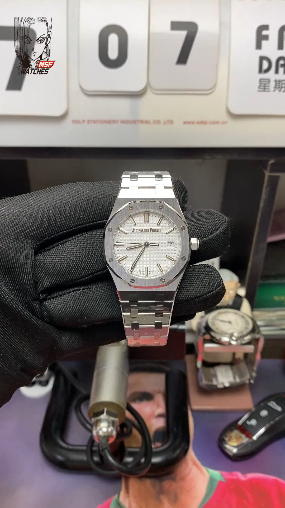 Audemars Piguet Royal Oak Offshore Series 77450ST.OO.1361ST.02, White Dial Steel Bracelet, 34mm size.WOMEN