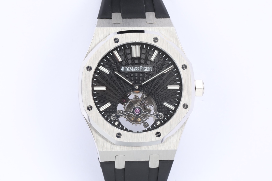 Audemars Piguet Royal Oak Offshore Series 26522CE.OO.1225CE.01, Black Case Black Dial Tourbillon Watch, 41mm Size.