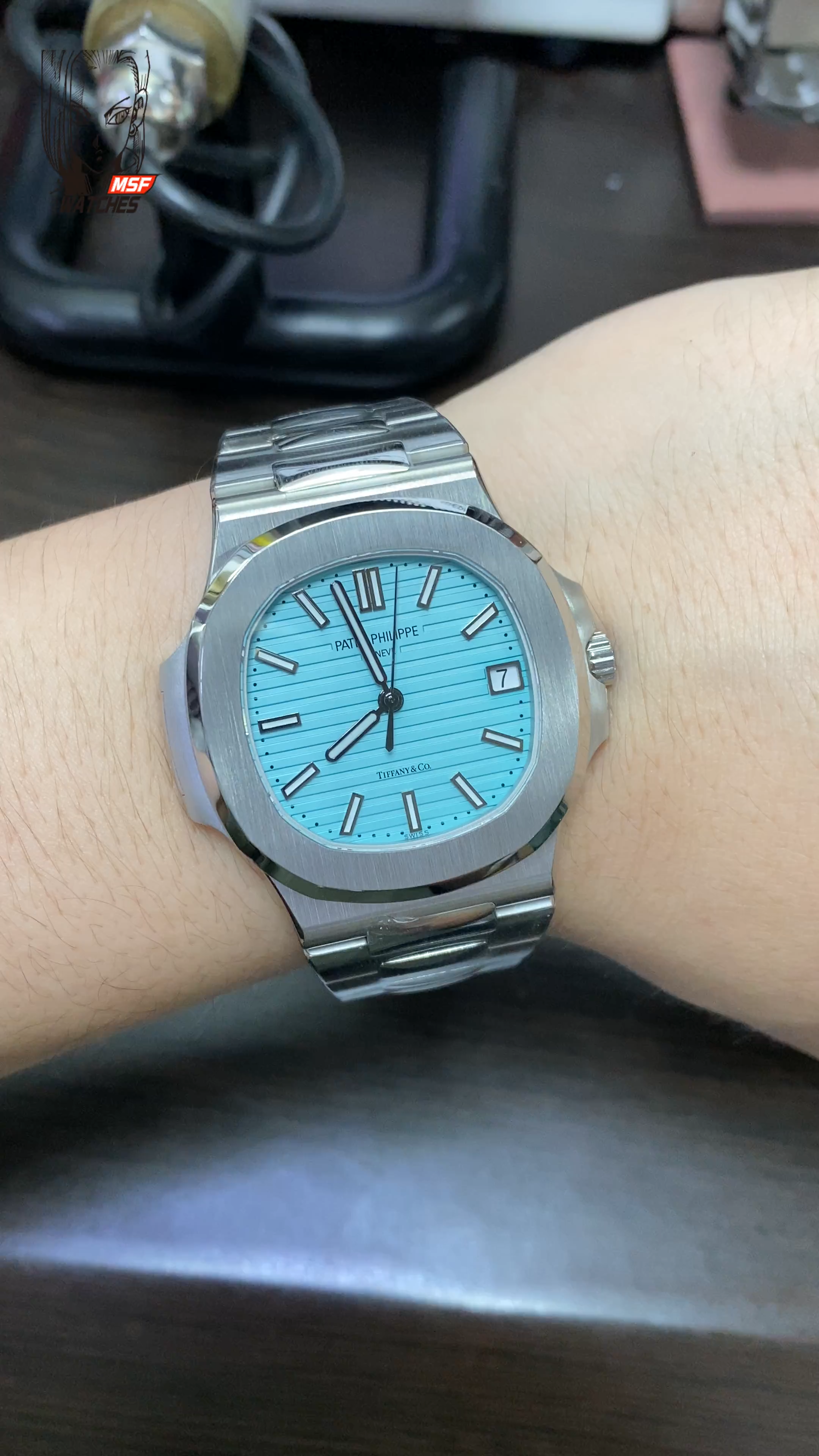 Patek Philippe Nautilus series 57111A-018, Tiffany Blue Dial, 40mm Size.