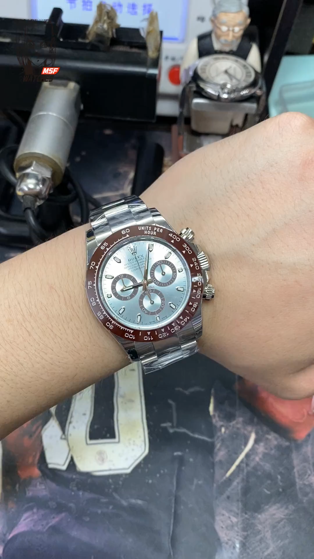 Rolex Cosmograph Daytona M116506-0001, Ice Blue Dial, 40mm size.