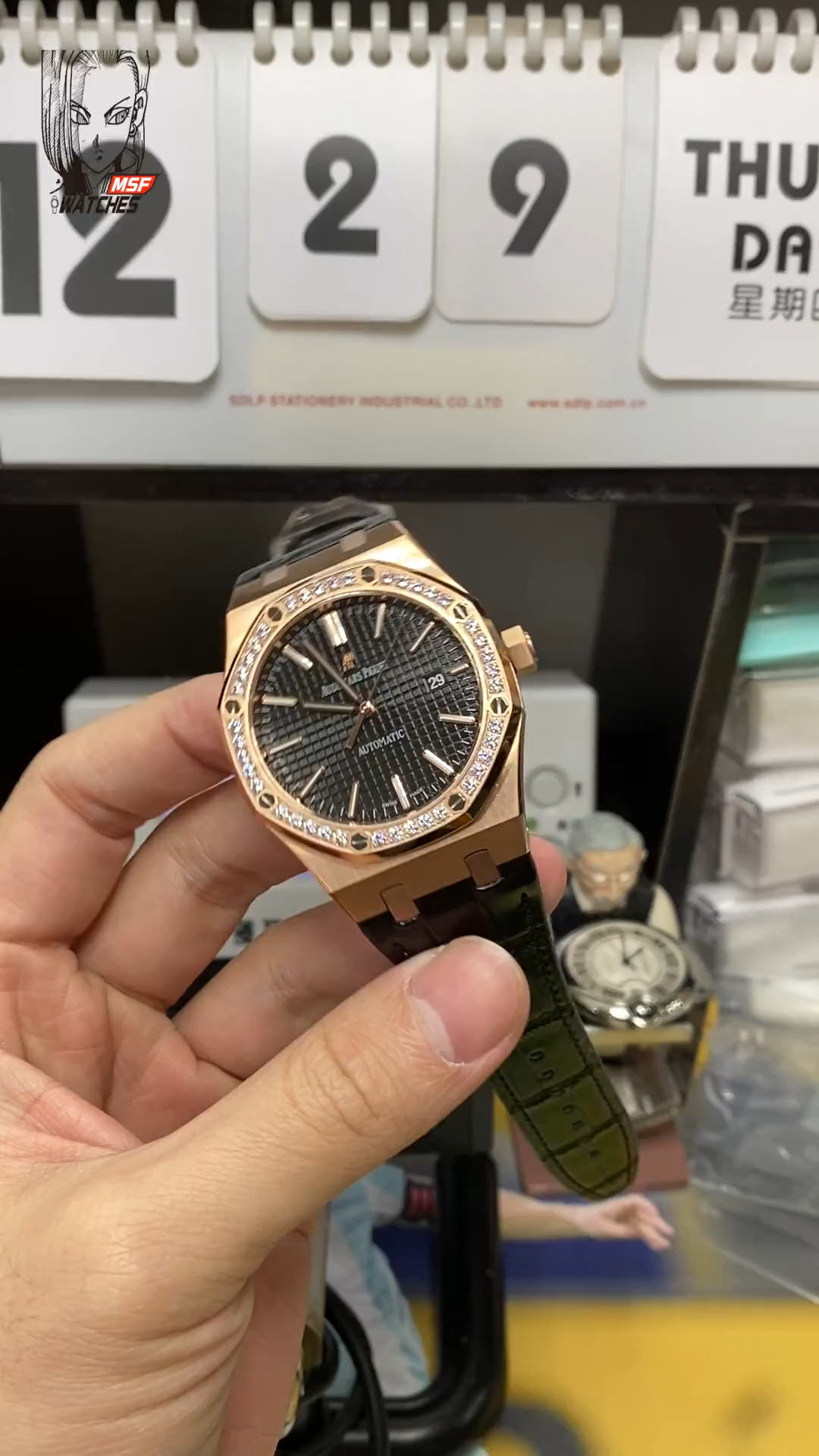 Audemars Piguet Royal Oak Offshore Series 15400 rose gold case full diamond 41mm size