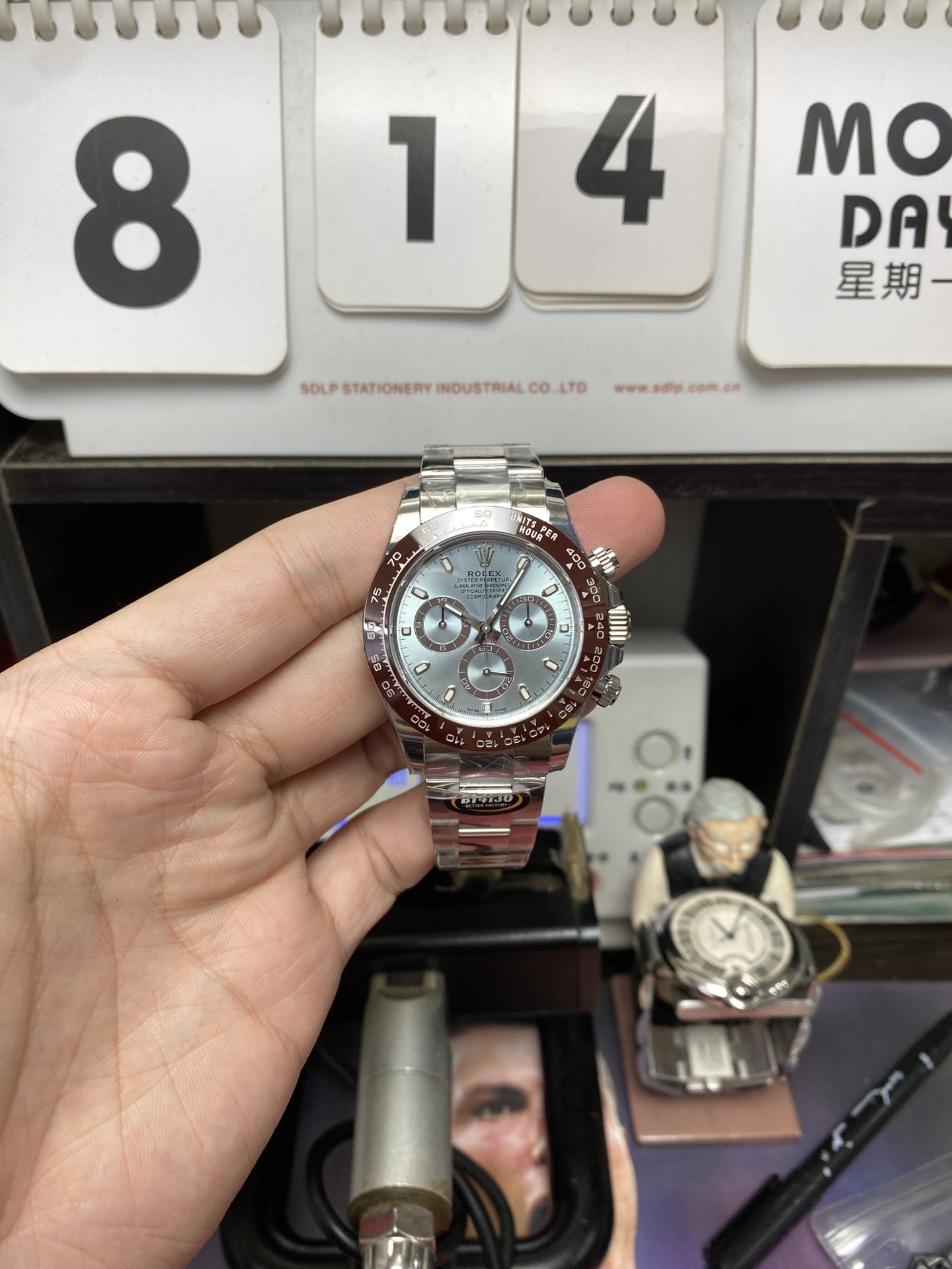 Rolex Cosmograph Daytona M116506-0001, Ice Blue Dial, 40mm size.