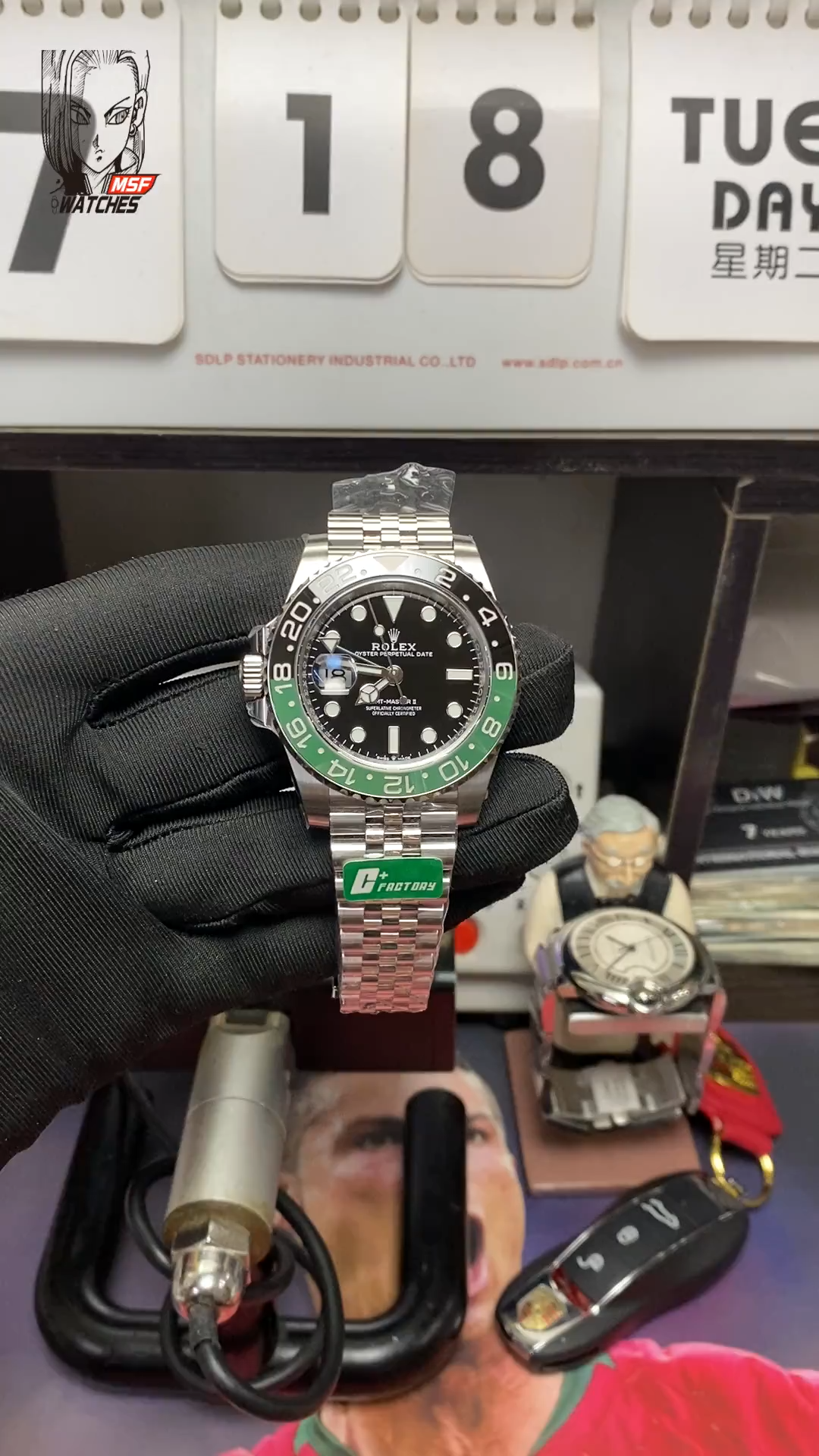 Rolex GMT-Master II series m126720vtnr-0002, Black-Green Bezel 