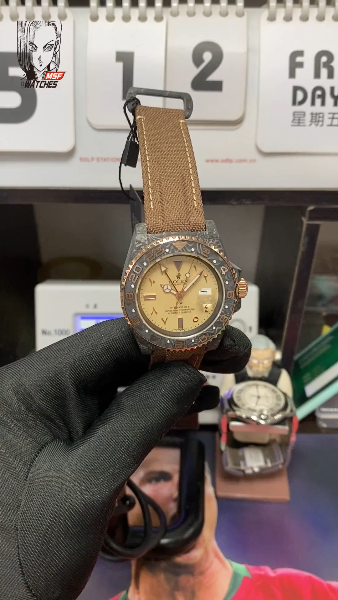 Rolex GMT-MASTER Ⅱ DIW modify diw modify Desert Eagle carbon fiber shell 3186 movement