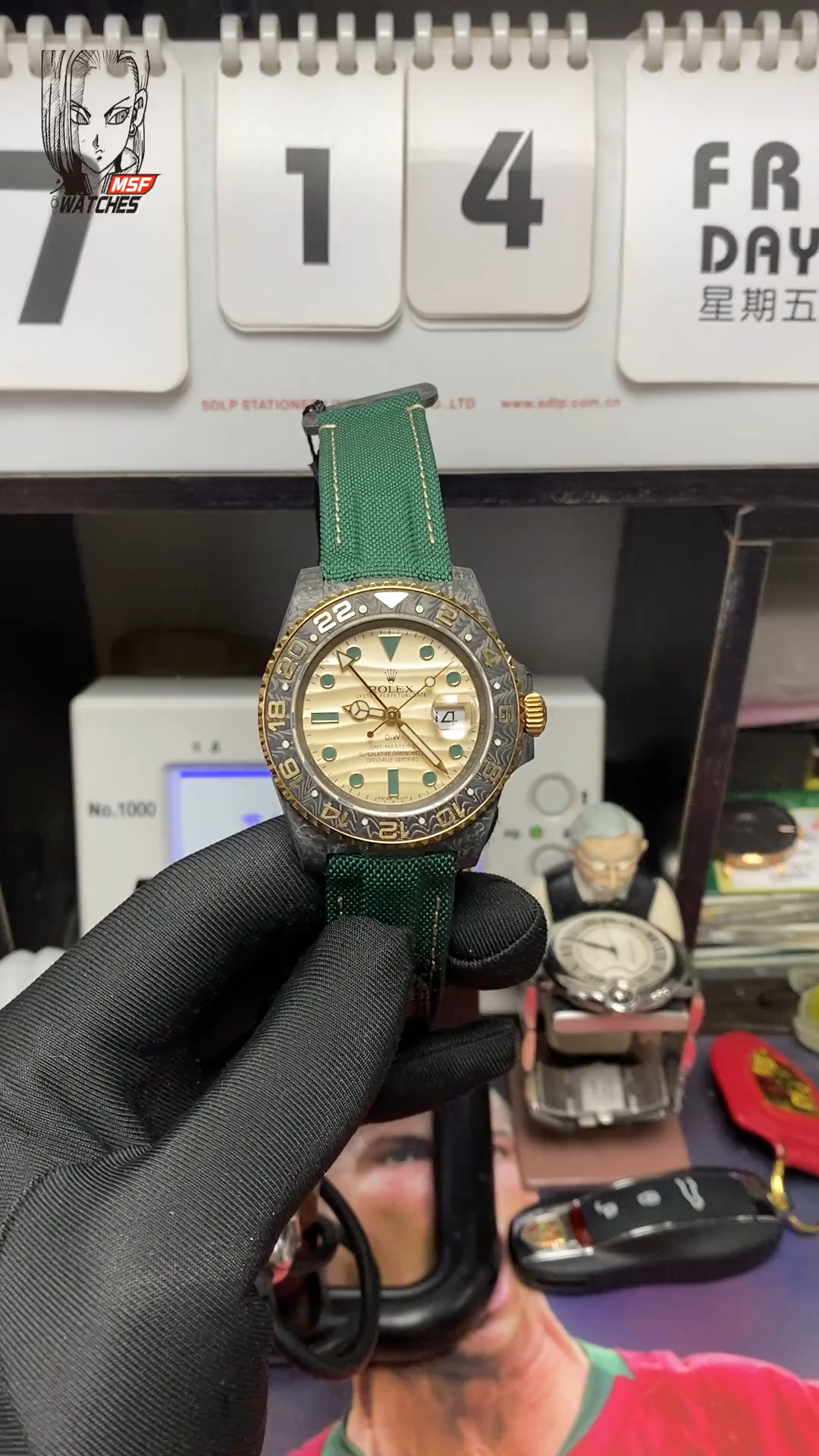 Rolex GMT-MASTER Ⅱ DIW modify diw modify Desert Eagle carbon fiber shell 3186 movement rubber strap