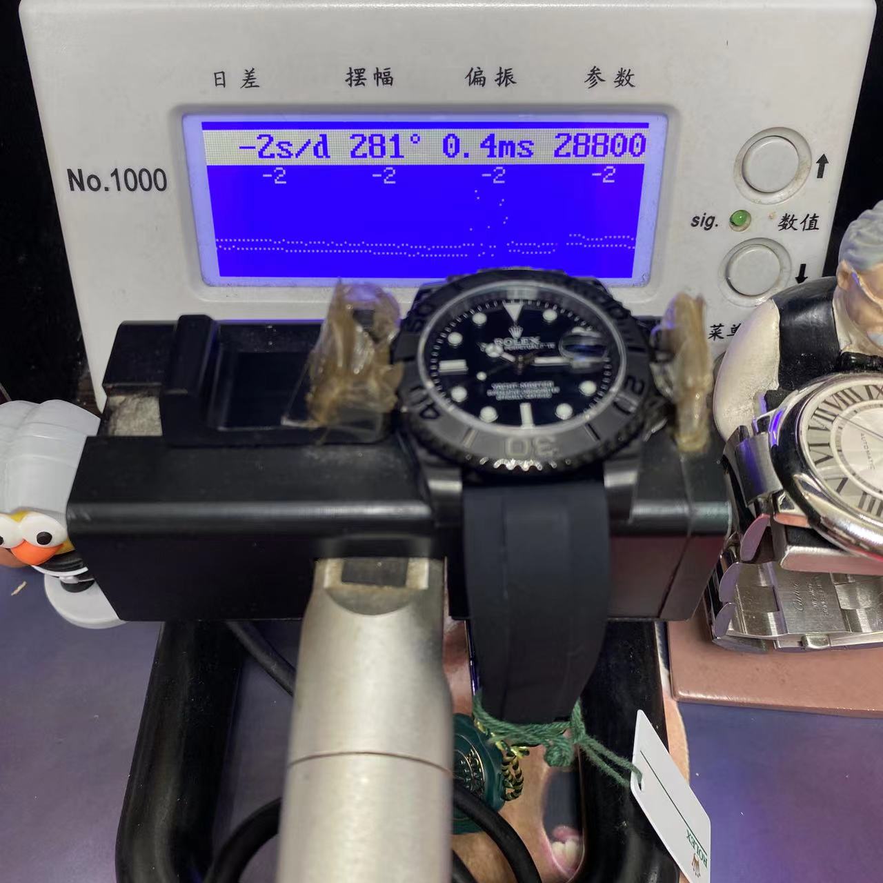 Rolex Yacht-Master Series ALL BLACK Carbon diamond MODIFY CASE  40mm size.