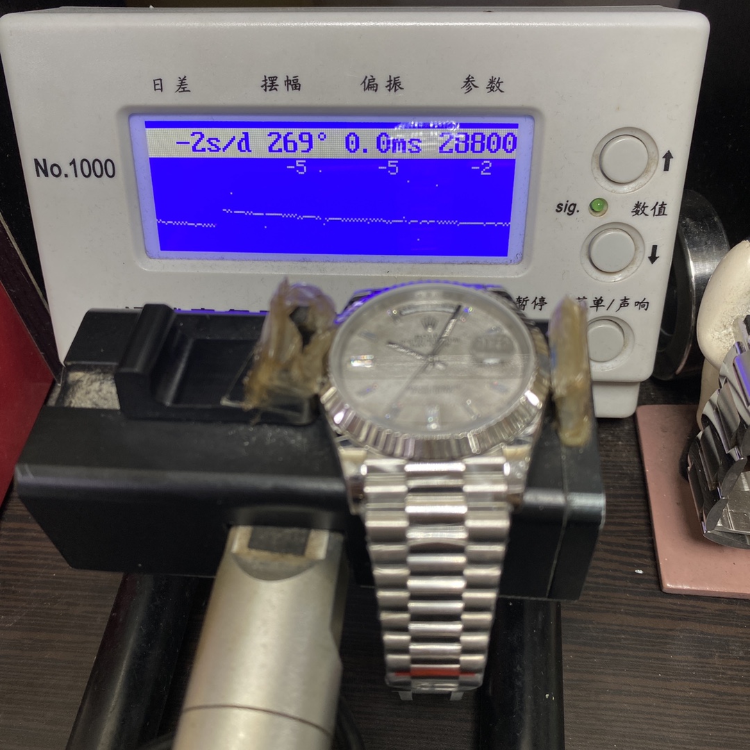 Rolex Day-Date Series m228239-0055, White Gold Genuine Meteorite Dial, 40mm Size.