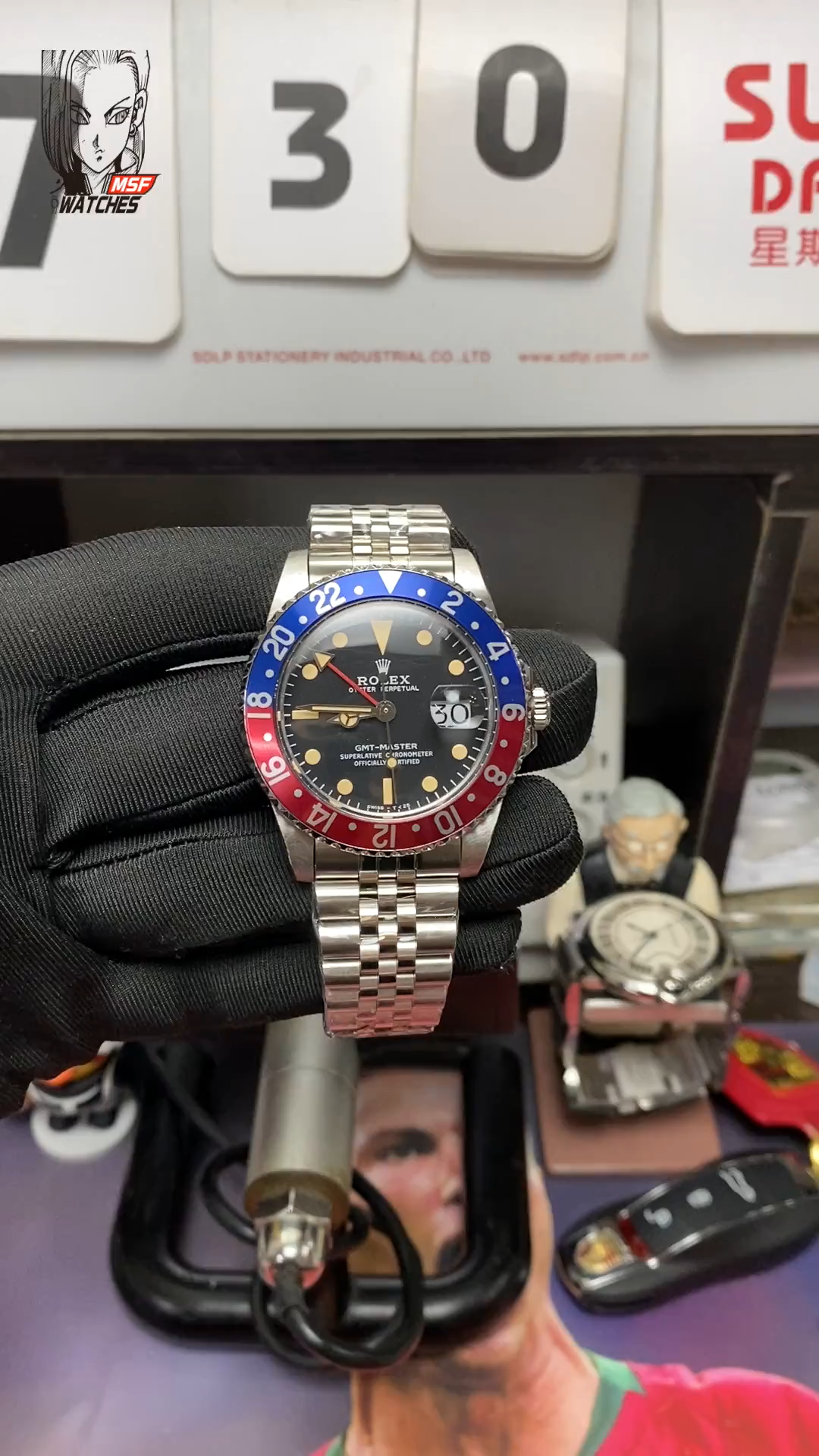 Rolex GMT-Master series Retro 1989S GMT PEPSI , 40mm size.