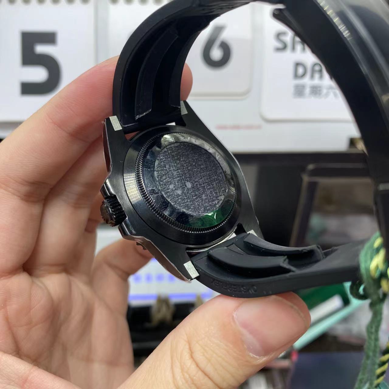 Rolex Yacht-Master Series ALL BLACK Carbon diamond MODIFY CASE  40mm size.