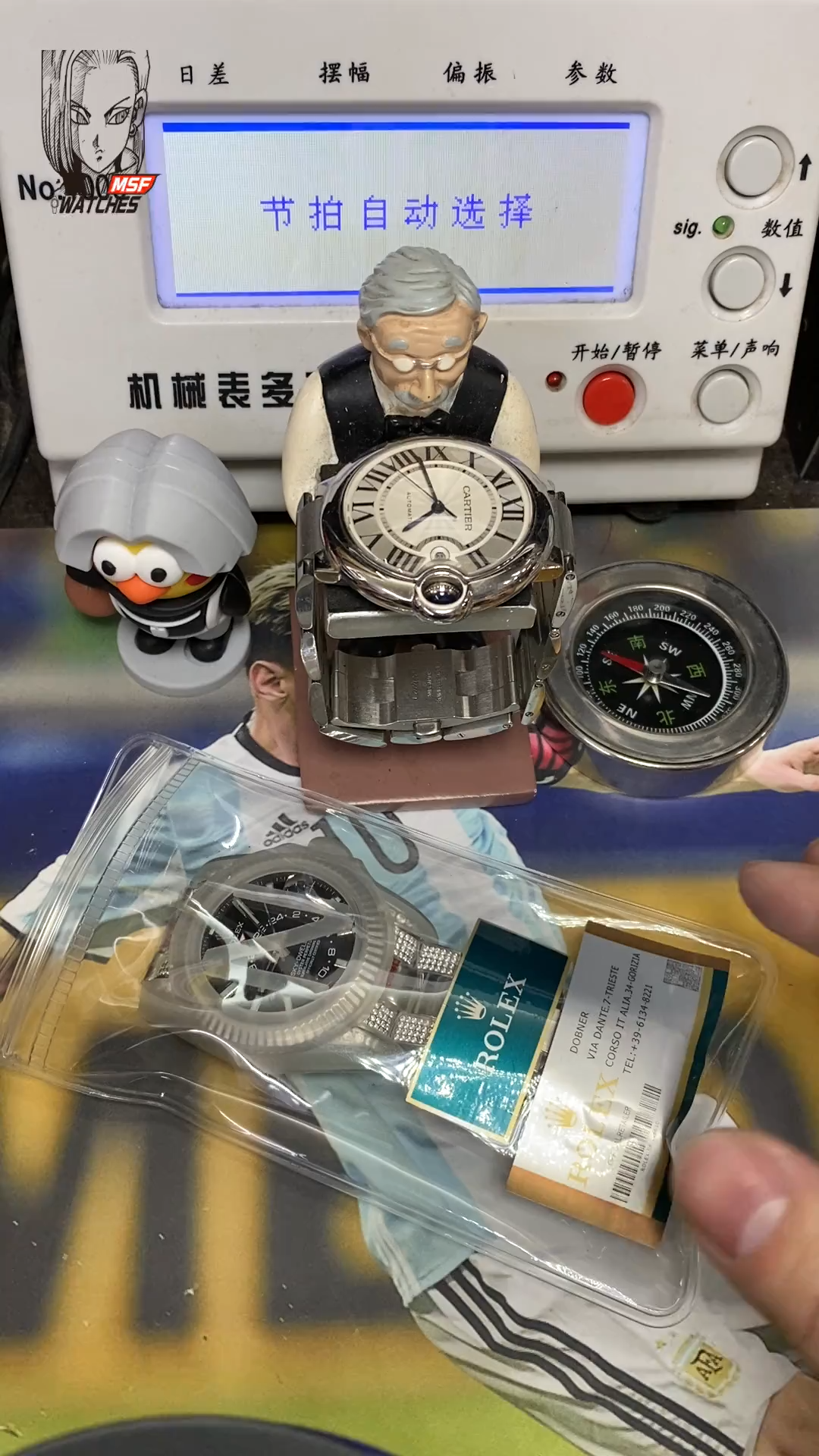 Rolex SKY-DWELLER series Black/BLUE Dial, FULL diamond case,  ,Month Date and GMT Dual Time Zone Functions, 42mm Size.