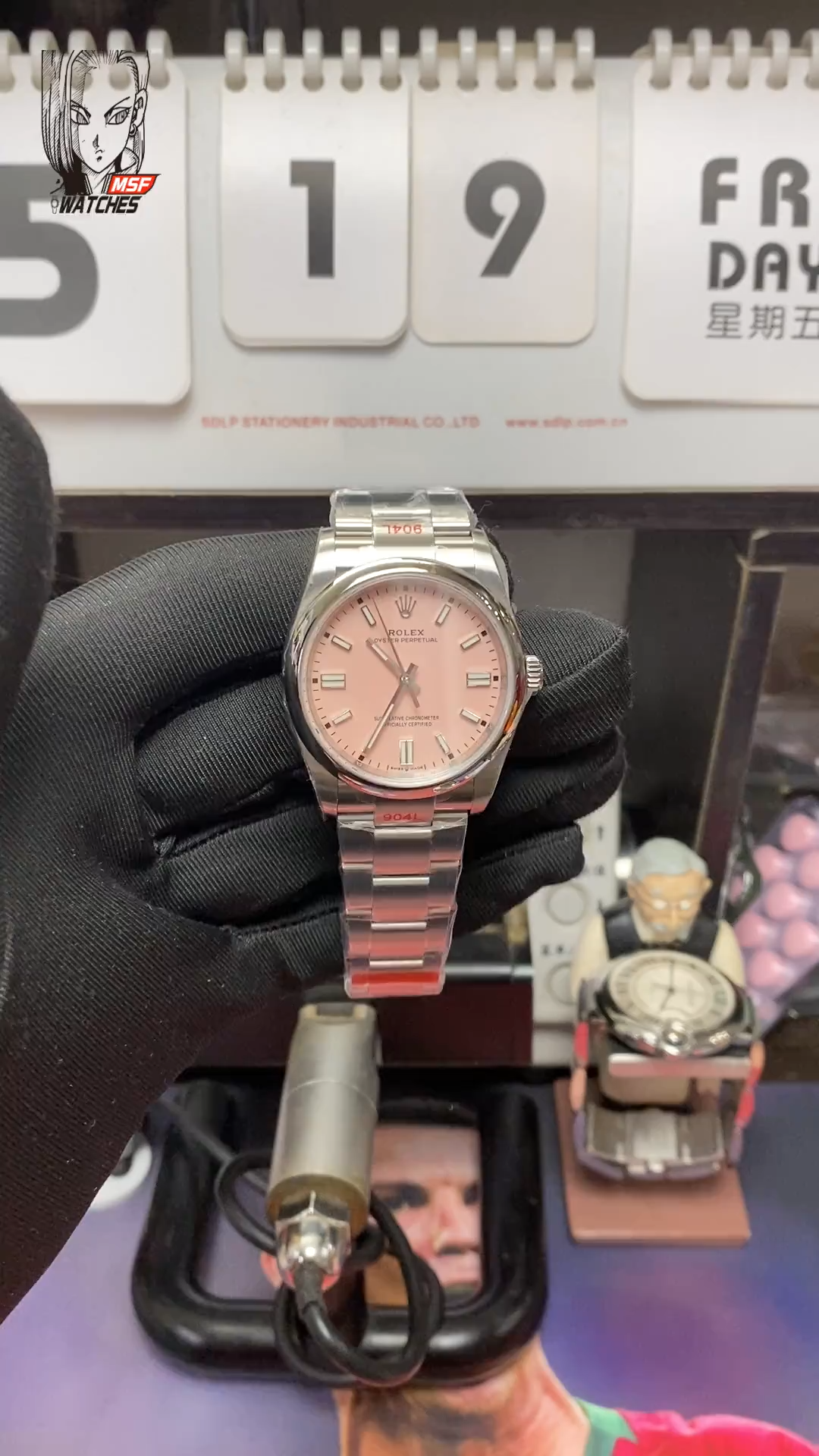 Rolex Oyster Perpetual Series m126000-0008, Pink Dial, 36mm size.