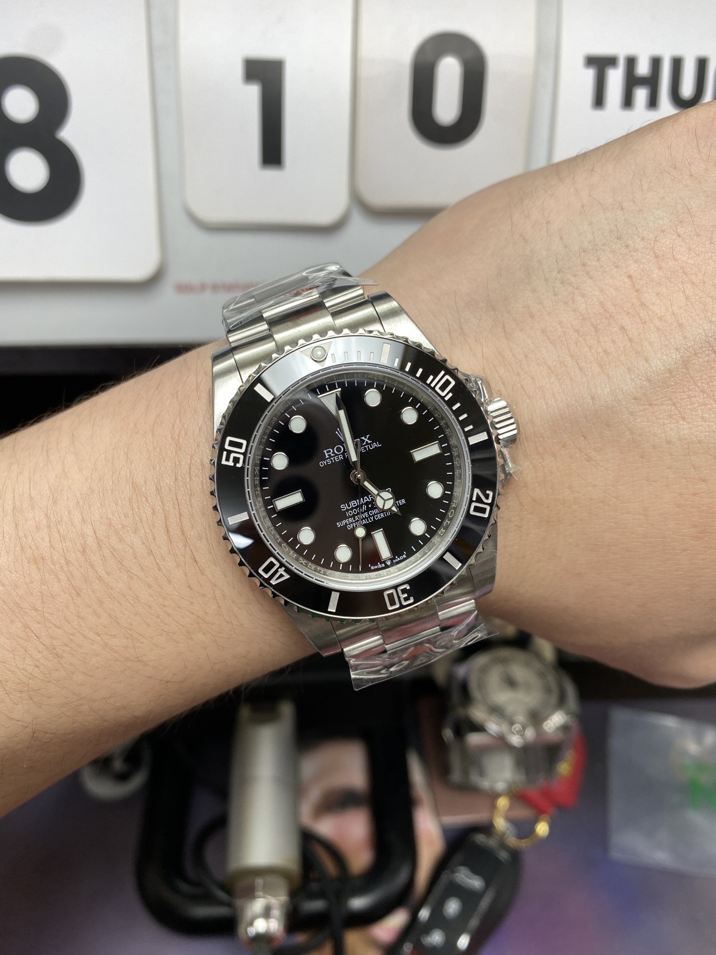 Rolex Submariner Series m124060-0001, No-Date Black Submariner, 41mm size.