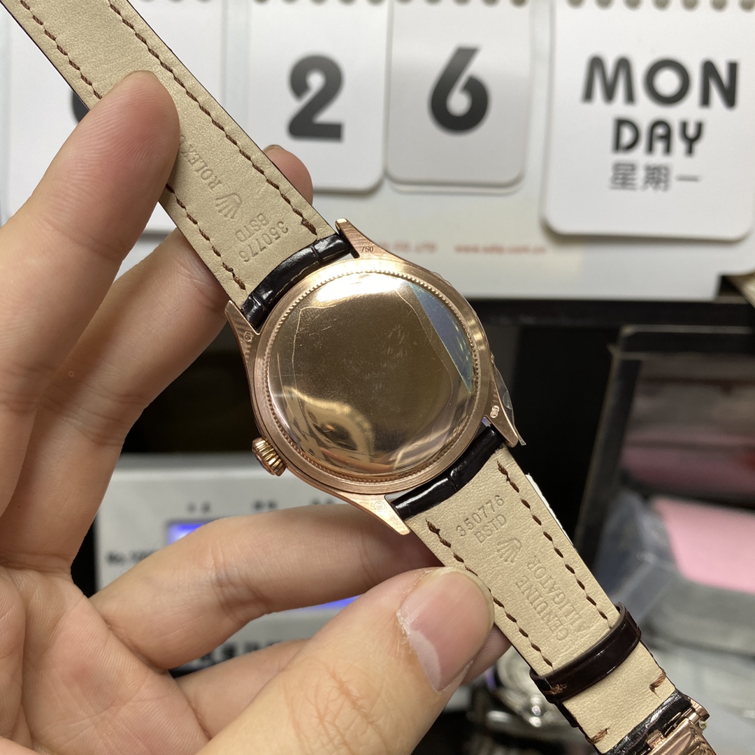 Rolex Cellini Series m50535-0002, Moonphase Watch with a White Dial Rose Gold Case Meteorite Moonphase, 39mm Size.