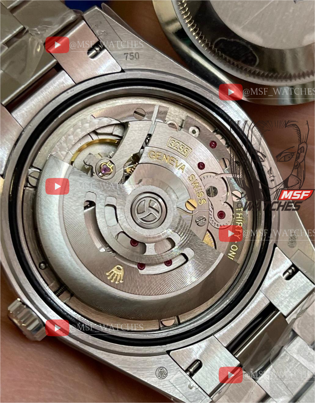 Rolex Day-Date series m228239-0033, Silver Case Olive Green Dial with Roman Numeral Markers, Instantaneous Day and Date Functions, 40mm Size.