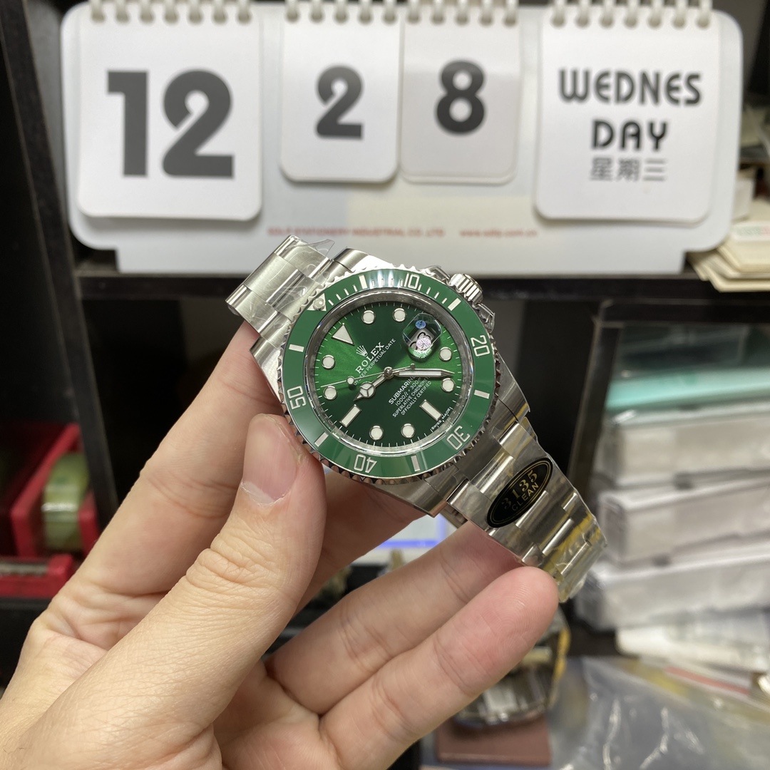 Rolex Submariner Series 116610LV-0002, Green Hulk, 40mm size.