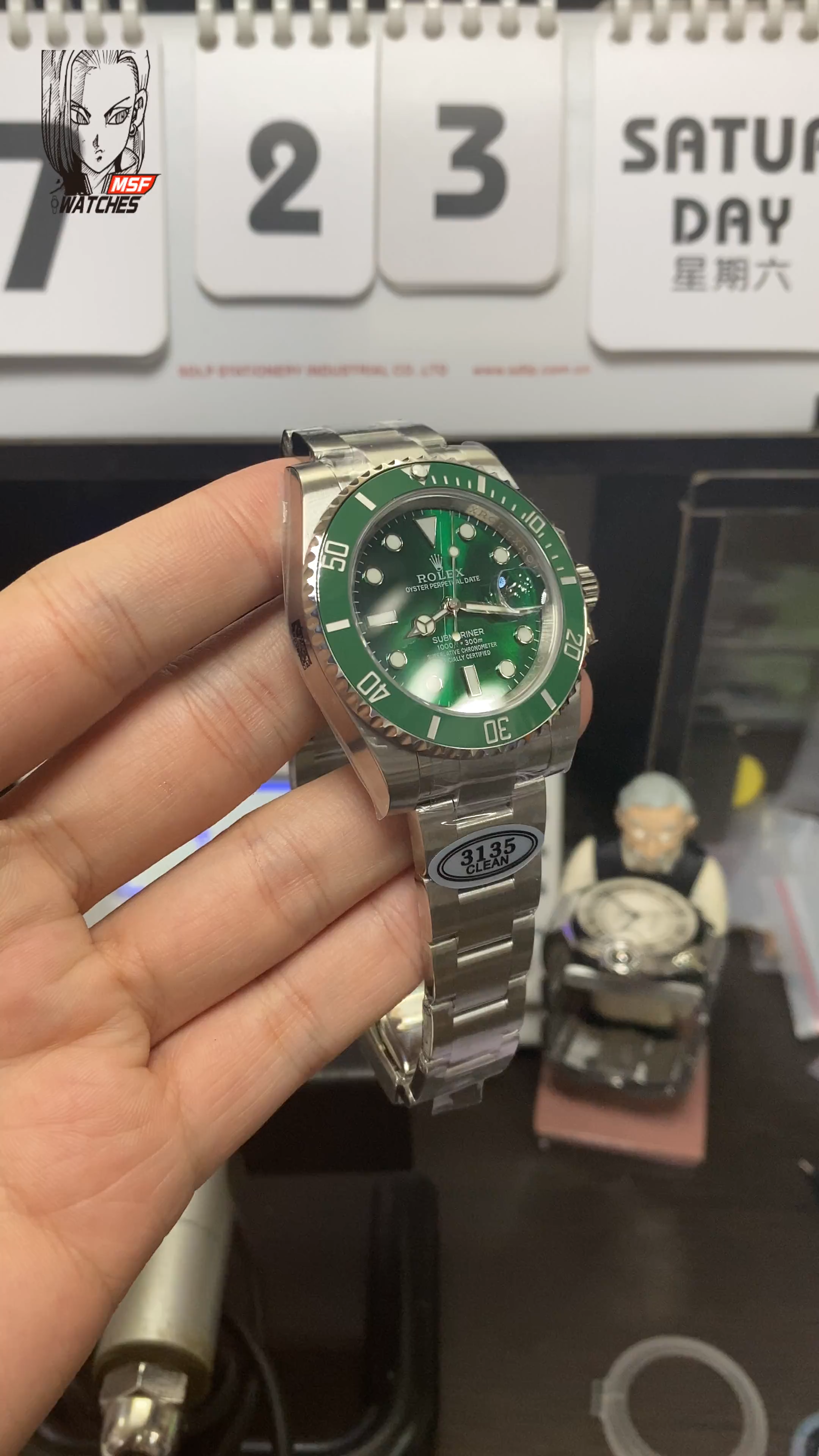 Rolex Submariner Series 116610LV-0002, Green Hulk, 40mm size.