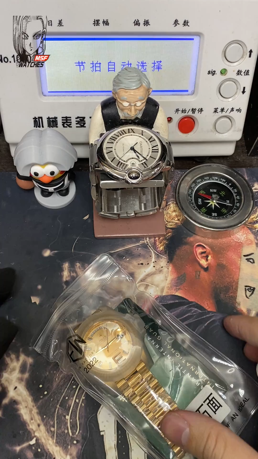 Rolex Day-Date Series m228238-0003, Full Gold Case Gold Dial Stick Hour Markers, 40mm Size.