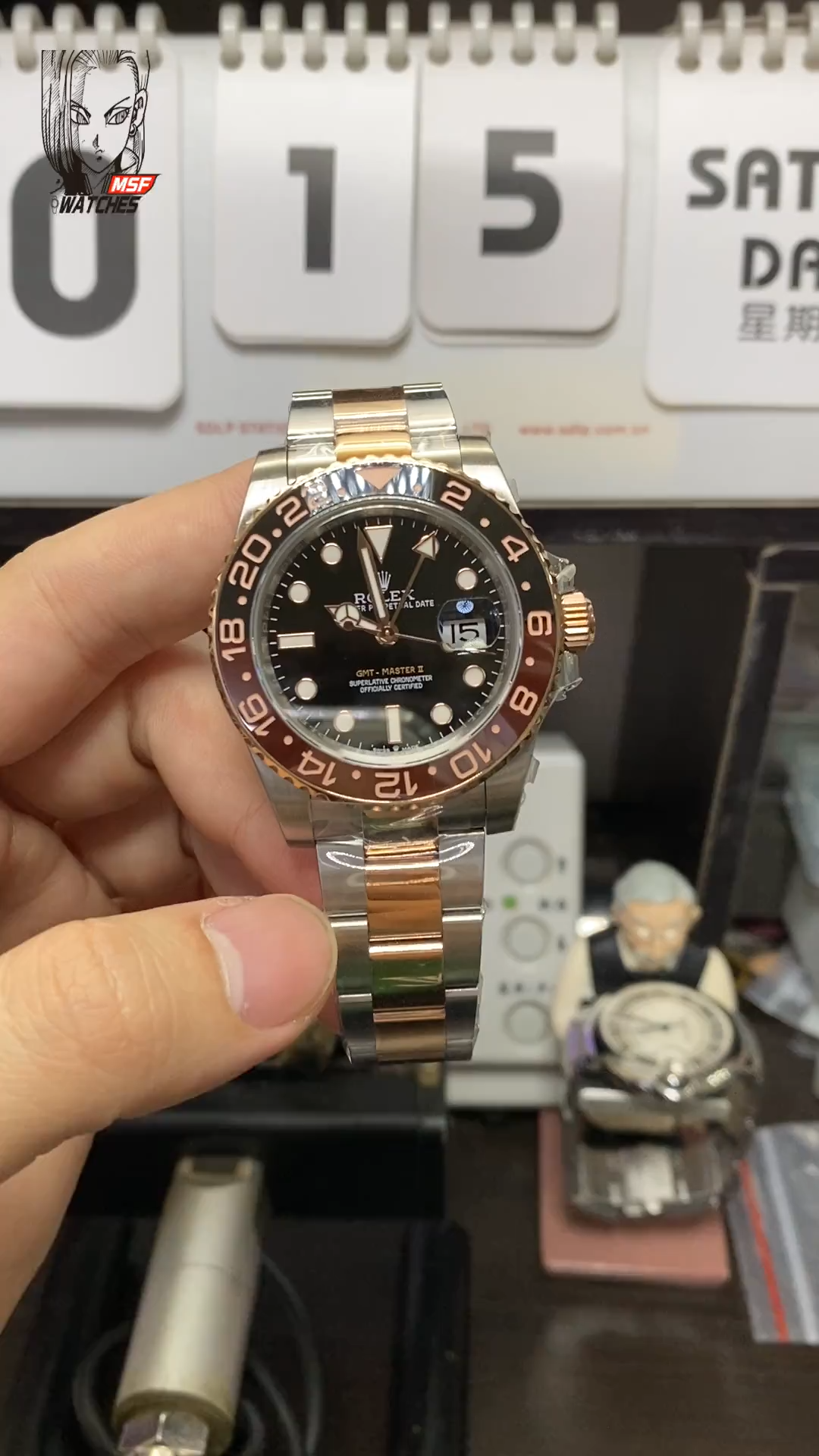 Rolex GMT-Master II Series m126711chnr-0002, Sand Dial Rose Gold Case, 40mm Size.