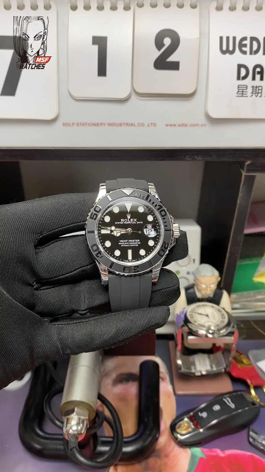 Rolex Yacht-Master Series m226659-0002, Platinum with Black Dial Black Ceramic Bezel, 42mm Size.