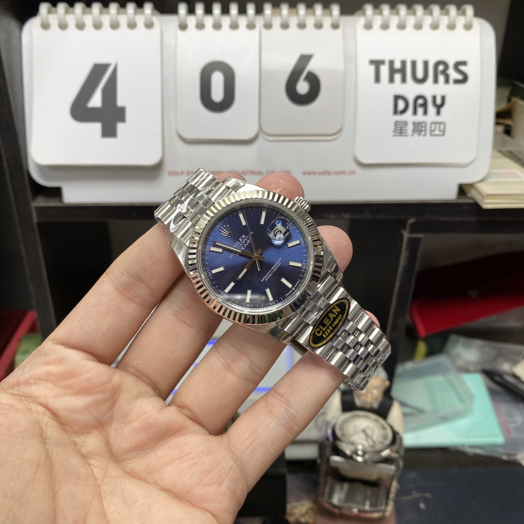 Rolex Datejust Series m126334-0002, Classic Blue Dial Fluted Bezel, 41mm Size.