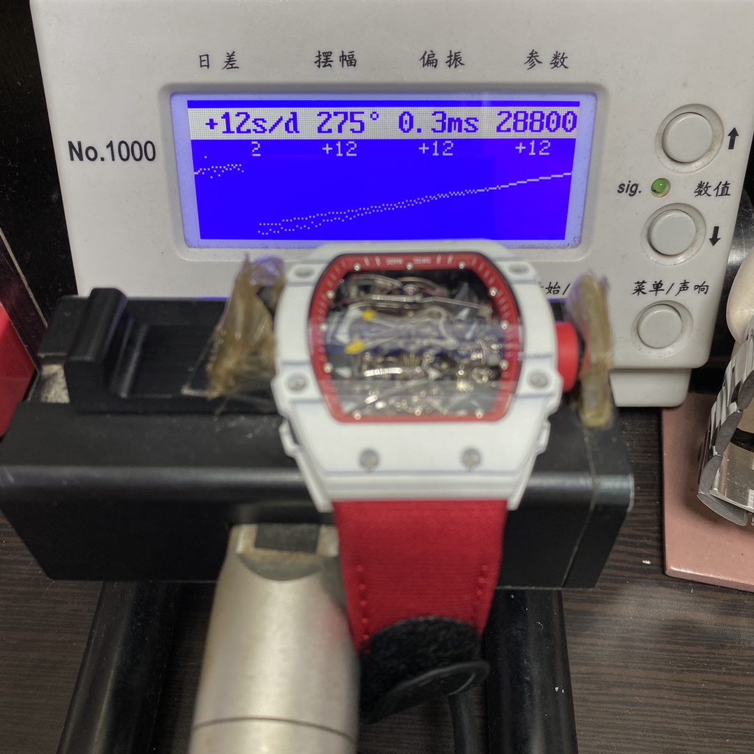 Richard Mille Men's Collection series RM27-02, Sapphire Crystal Nylon Strap and Titanium Buckle, 47.77×39.7 size.