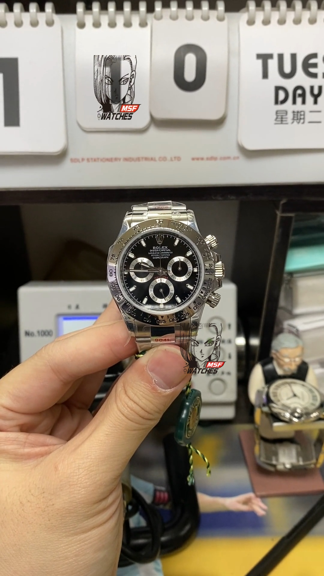 Rolex Cosmograph Daytona Series STEEL BREZEL PANDA DAYTONA BLACK&WHITE, 40mm size.