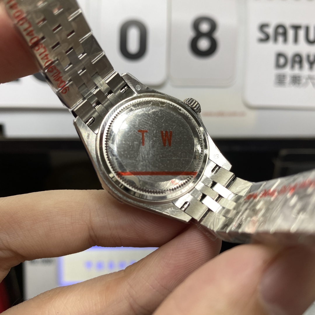 Rolex Datejust Series m279174-0005, White Case White Dial with Baton Hour Markers, 28mm Size, Five-Link Steel Bracelet