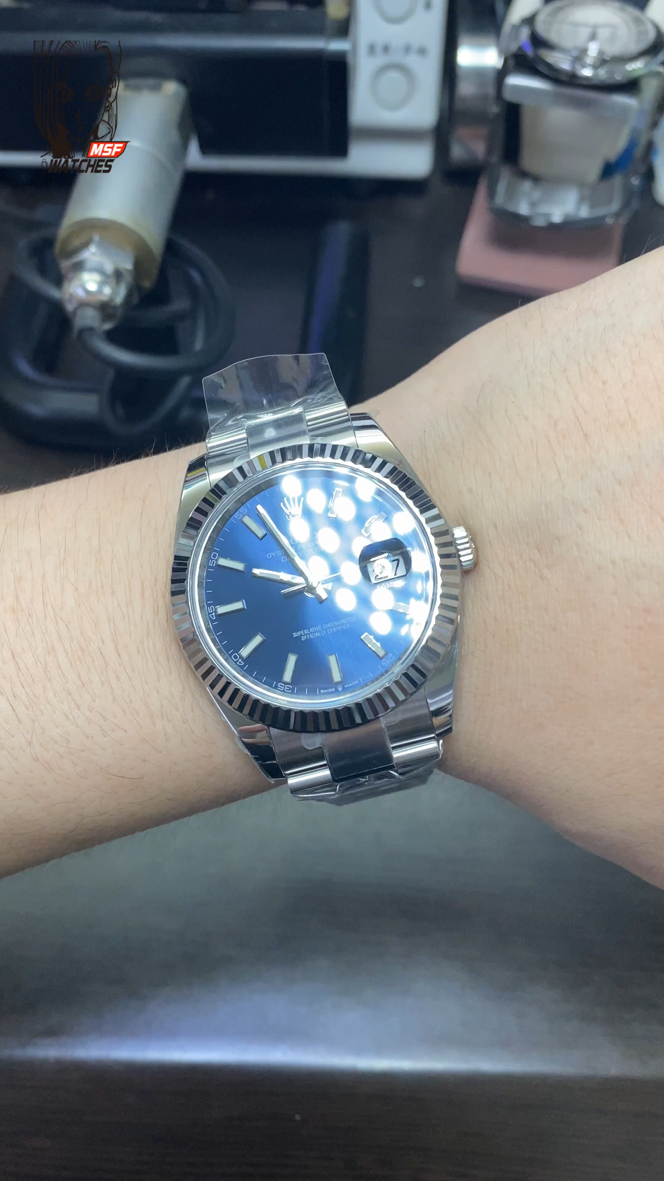 Rolex Datejust Series m126334-0001, Classic Blue Dial Fluted Bezel, 41mm Size.
