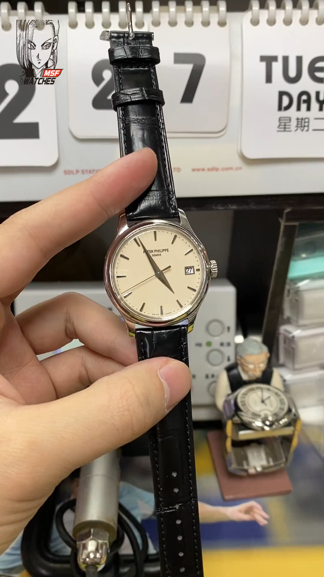 Patek Philippe Classical Watch Series 5527, White Case, White Dial, 39mm Size, Hinged Case Back.