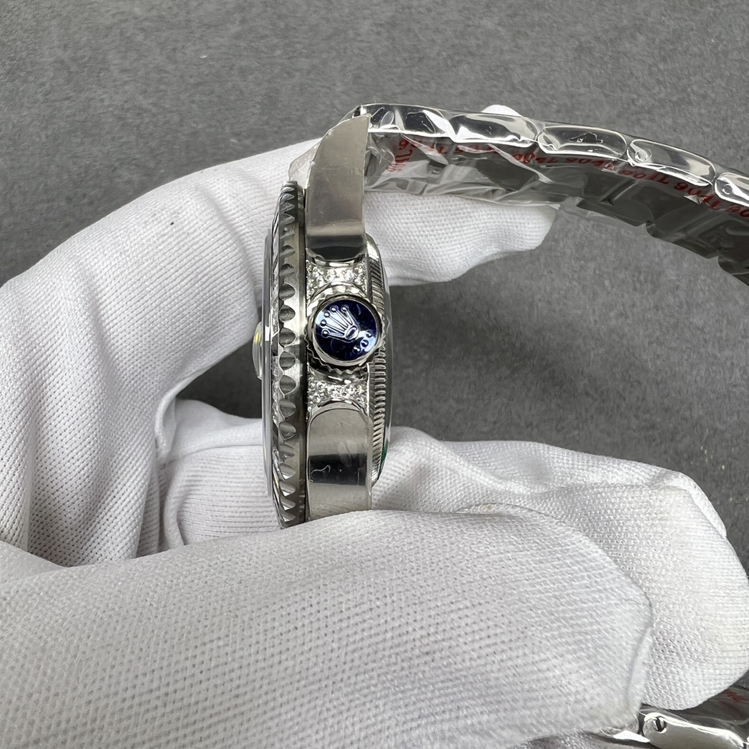 ROLEX GMT-MASTER BLACK DIAL FULL DIAMOND, 40MM