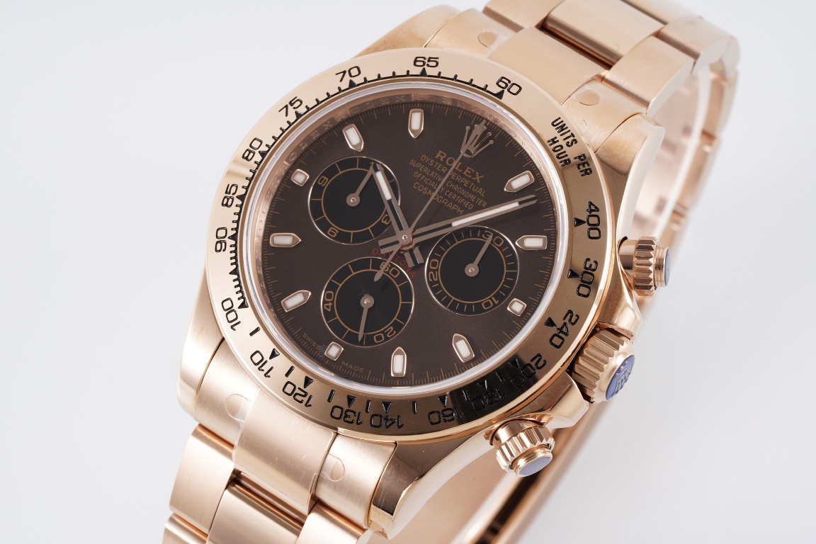 ROLEX DAYTONA ALL ROSE GOLD BROWN DIAL SIZE 40MM