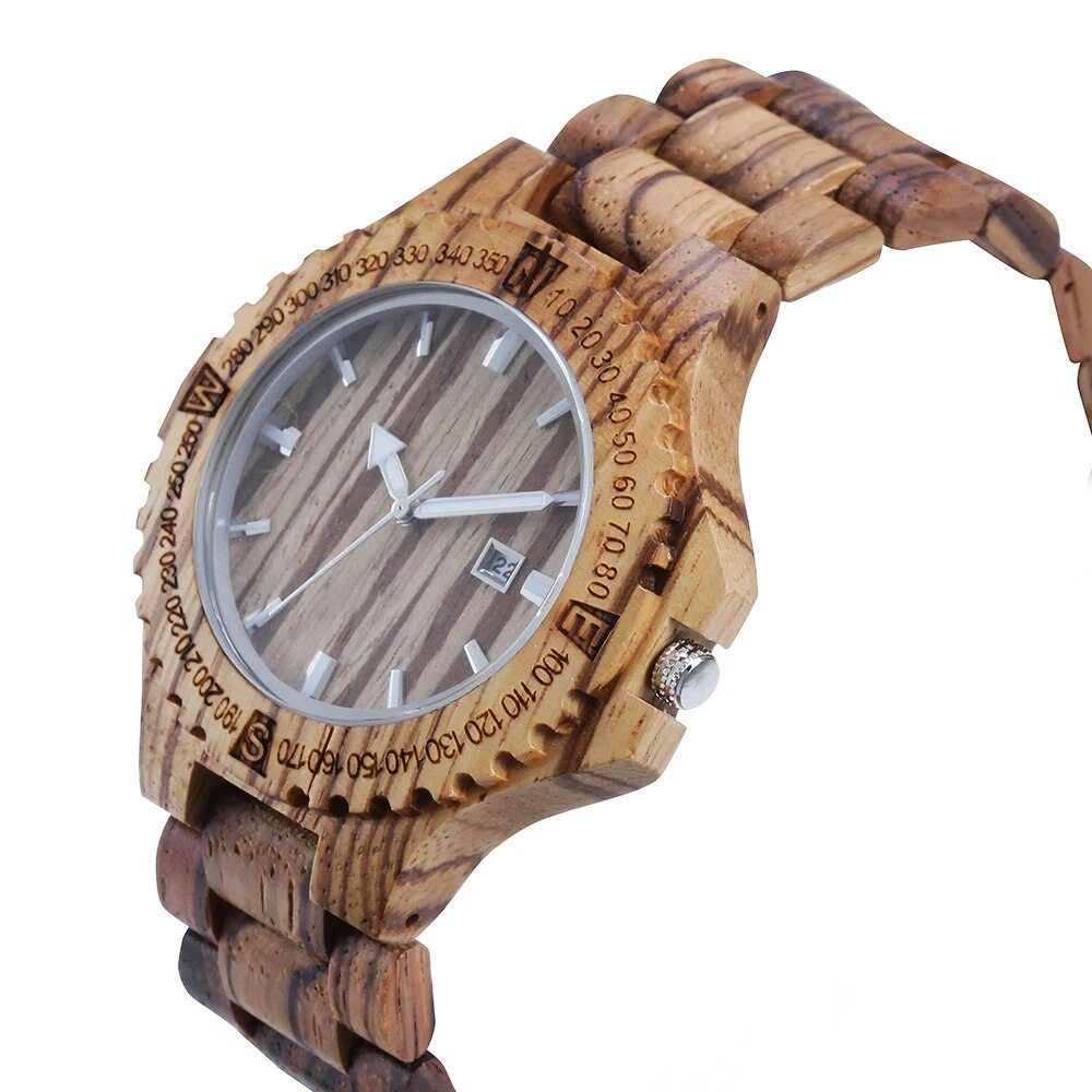 HAND-MADE TJW8001WGA lightweight wooden comfort watch with a stylish choice
