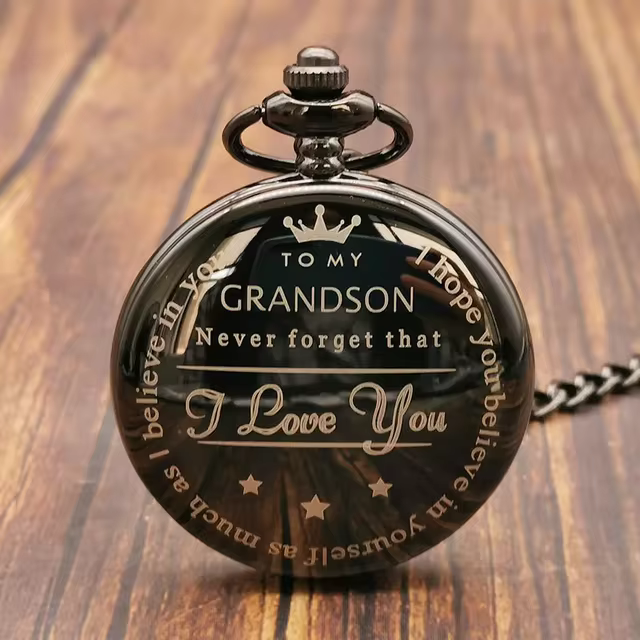 Creativity New To My Son Quartz Pocket Watch Retro Pendant Necklace Best Gift For Son Souvenir Watch Fob Chain
